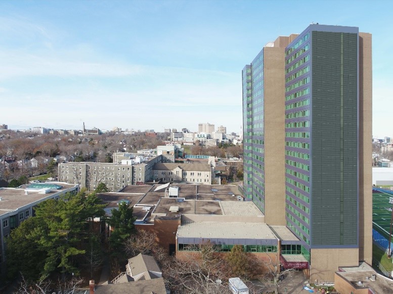 A photo of the Loyola residence building