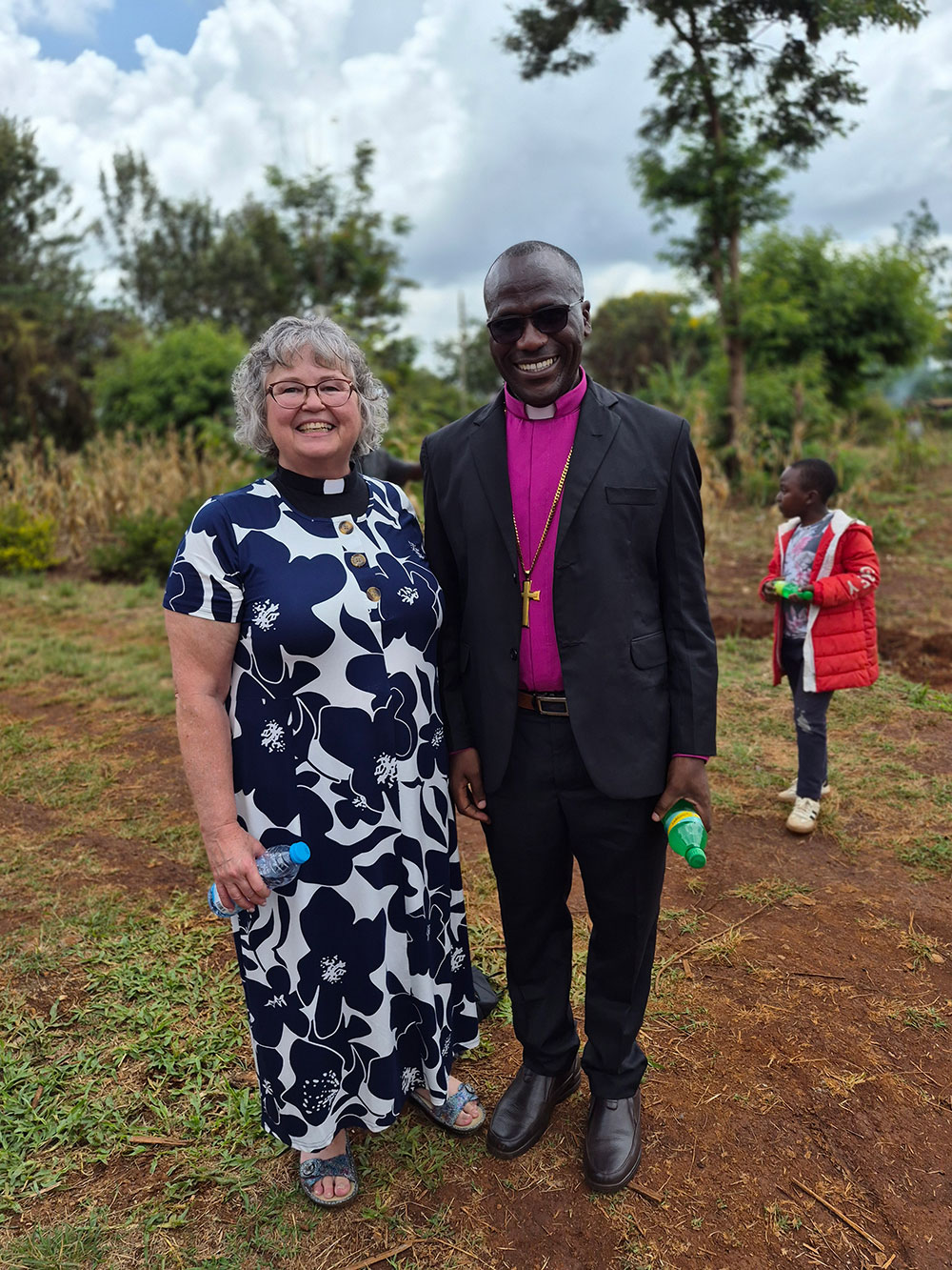Woman and priest