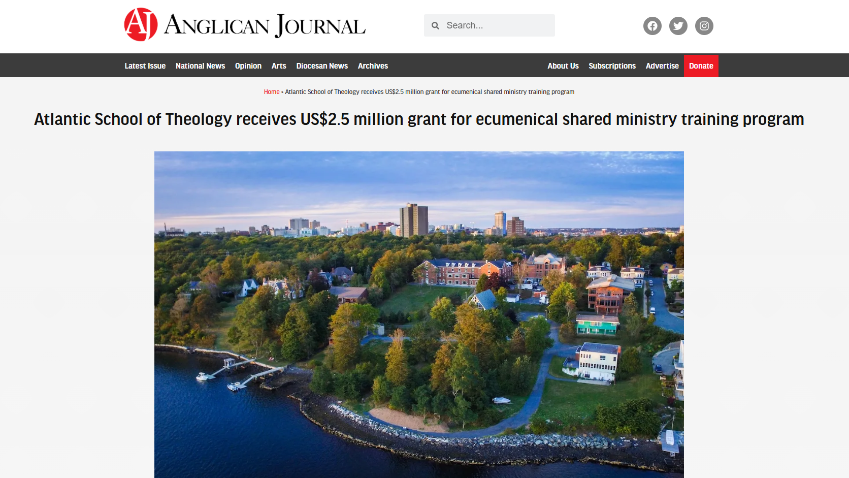 Anglican Journal screenshot